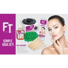 Ft Ağda Seti Makina, Azulen Granül Ağda, 125 ml Yağ, Spatula, 2mt Bez