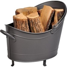 KOCHERHOME şömine barbekü odun kömür Ikili Kova Seti Mat Siyah