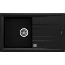Teka Stone 50 B-Tg Auto Metalik Siyah Granit Evye