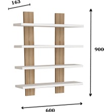 Decorair Biges 4 Lü Duvar Rafı