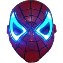 Örümcek Adam Spider-Man Işıklı Maske ve Vantuz Fırlatan Eldiveni