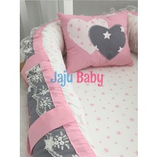 Jaju Baby Jaju Babynest Gri Pembe Yıldız Lüx Babynest