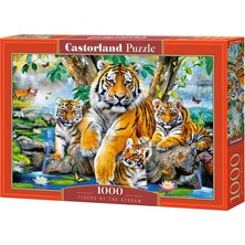 Castorland Dere Kenarında Kaplan Ailesi 1000 Parça Puzzle