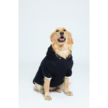 Ponchic Kapşonlu Baskılı Köpek Sweatshirtü