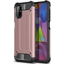 Case 4U Galaxy M51 Kılıf Çift Katmanlı Zırh Koruma Tank Crash Arka Kapak Rose Gold