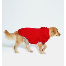 Ponchic Kapşonlu Baskılı Köpek Sweatshirtü