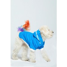 Ponchic Kapşonlu Baskılı Köpek Sweatshirtü