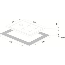 Vinola MOG.9120.111.02  Doğalgazlı 90CM Beyaz  Ankastre Cam Ocak