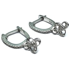 Midyat Gümüş Dünyası Zirkon Taşlı Kadın Gümüş Küpe