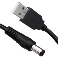 Alfais 4463 USB To Dc 5.5 2.1 mm Kalın Uç Power Güç Çevirici Adaptör Kablosu