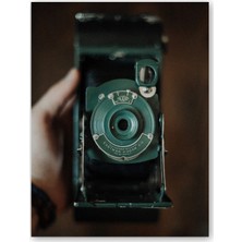 Caka Tablo  Ahşap Tablo Eski Kodak Fotoğraf Makinesi