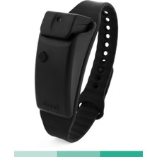 Dband Sprey Dezenfektan Hazneli ve Anahtarlık Uyumlu Siyah Bileklik