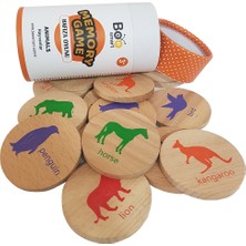 Bee Smart  Ahşap Hayvanlar Hafıza Kartları Oyunu Ingilizceli