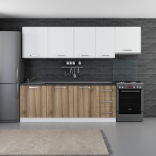 Minar 275 cm Mutfak Dolabı Beyaz Dore 275-D7