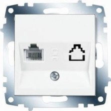 Viko Karre Nümersi Telefon Prizi RJ11 Beyaz ( Çerçeve Hariç ) 321008