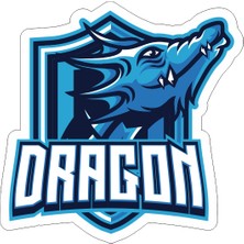Nef Dijital Dragon Sticker-Etiket 8x8