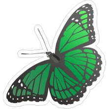 Nef Dijital Kelebek Sticker-Etiket 8x8,5