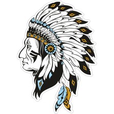 Nef Dijital Indian Human Sticker-Etiket 6x8