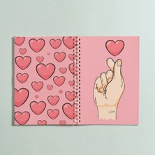 Paytak Moda PYTKDT0166 A5 Kalpli Tasarımlı Spiralli Çizgisiz Defter 96 Yaprak