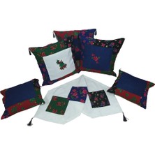 Moms And Babies Terzim Ayşenur Otantik Minder-Kırlent Kılıfı ve Runner Masa Örtüsü Takımı