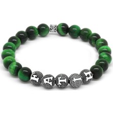 Pigado Isme Özel Kaplangözü Doğaltaş Erkek Bileklik