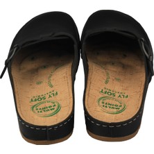 Fly Soft   Sabo Doktor Hastane Hemşire Aşçı Terliği Siyah