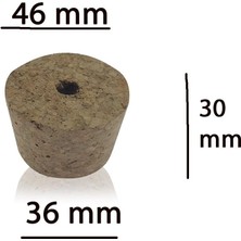 Yeni11 Delikli Cam Damacana Mantarı 46 * 36 * 30 mm Konik Mantar