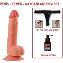 Odins Shop 21 Cm Belden Bağlamalı Realistik Dildo Penis Set