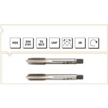 MTE Makina Takım 3/8"X24 Hss Dın 2181 Usa Ince Vidalı 2'li Takım Kılavuzu - Unf