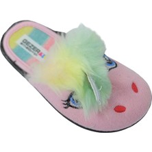 Gezer Kız Çocuk Pembe Unicorn Ev Içi Terlik 12050