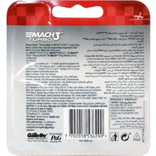 Gillette Mach3 Turbo Yedek Tıraş Bıçağı Kırmızı Seri 4'lü