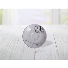 Keramika 14 cm Beyaz Atatürk Imzalı Çay Tabağı Beyaz 004