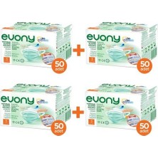 Evony 3 Katlı Cerrahi Maske Yumuşak Elastik Kulaklı 200 Adet