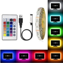 HanoverTv Arkası Uzaktan Kumandalı Rgb Led Şerit Aydınlatma Seti 1,5 m