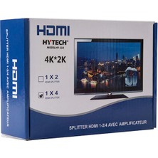 Hytech Hy-Lu4 4 Port 4KX2K HDMI Splitter