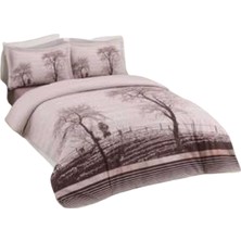 Özdilek Wood Çift Kişilik Çarşaf Lastikli(fitted) Nevresim Takımı Kahve