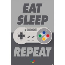 Maxi Poster Nintendo Eat Sleep Snes Repeat