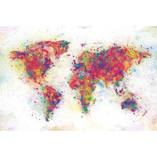 Maxi Poster World Map Colour Splash