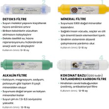 Milsuart Mineral Alkalin Detoks Tatlandırıcı 4lü Su Arıtma Filtresi