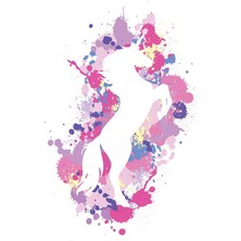 Maxi Poster Art Studio (Splatter Silhouette Unicorn)