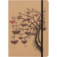 Mor Çatı Kraft Defter - Şemsiye Ağacı 15 x 21 cm