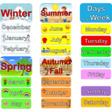 Manyetik İngilizce Kelime Kartları Günler,aylar,mevsimler-Days,months,seasons