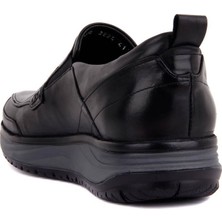 Sail Laker's Siyah Deri Erkek Topuk Dikeni Ayakkabısı