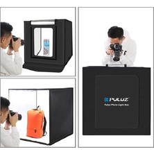 DP Puluz Profesyonel 60 x 60 cm LED Işıklı Ürün Fotoğraf Çekim Çadırı Katlanabilir Portatif
