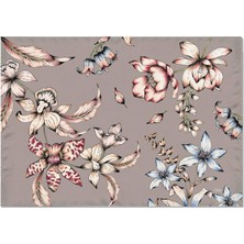 The Mia Flower- 3 Amerikan Servis 6'lı Set - 50 x 35 cm.