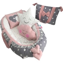 Jaju Baby Jaju Babynest Gri Yıldızlı Lüx Babynest