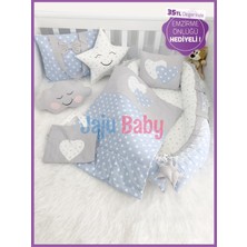 Jaju Baby Jaju Babynest Mavi Yıldızlı Lüx Babynest Set