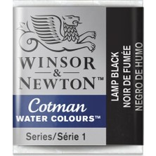 Winsor & Newton : Cotman Sulu Boya : Yarım Tablet : Lamp Black 337