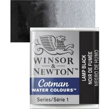 Winsor & Newton : Cotman Sulu Boya : Yarım Tablet : Lamp Black 337