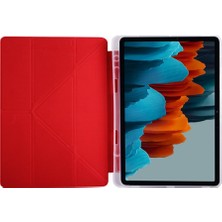 Pilanix Samsung Galaxy Tab S7 Plus T970 Için Kalemlikli Standlı Arkası Silikon Trifolding Kılıf Siyah